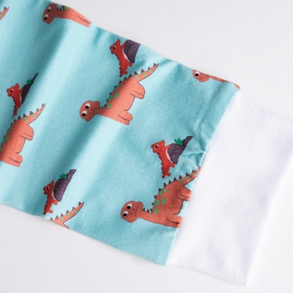 Dinosaurs long sleeves bamboo cotton pajamas set - Picture 3 of 3